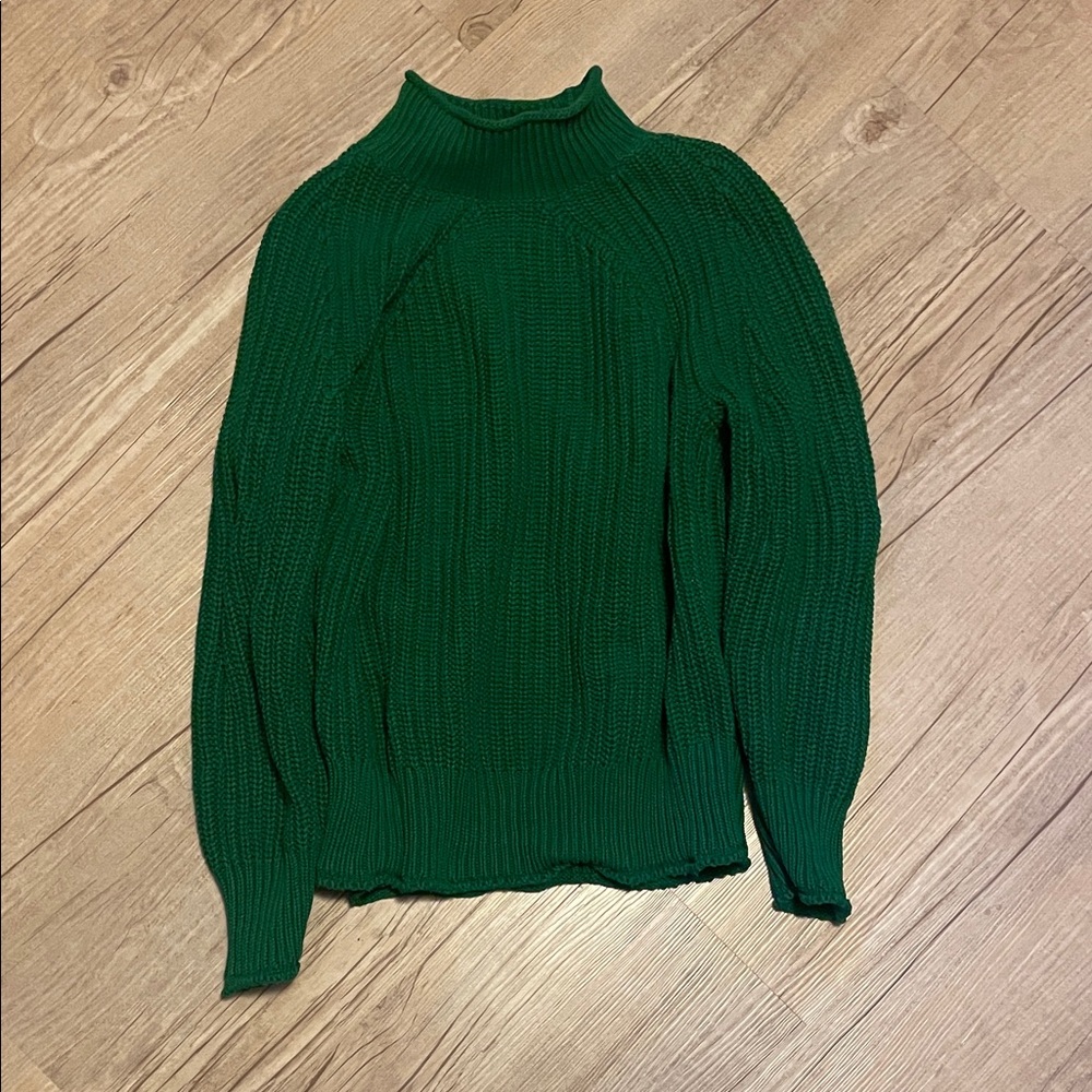 J. Crew Emerald Green Turtleneck Sweater
